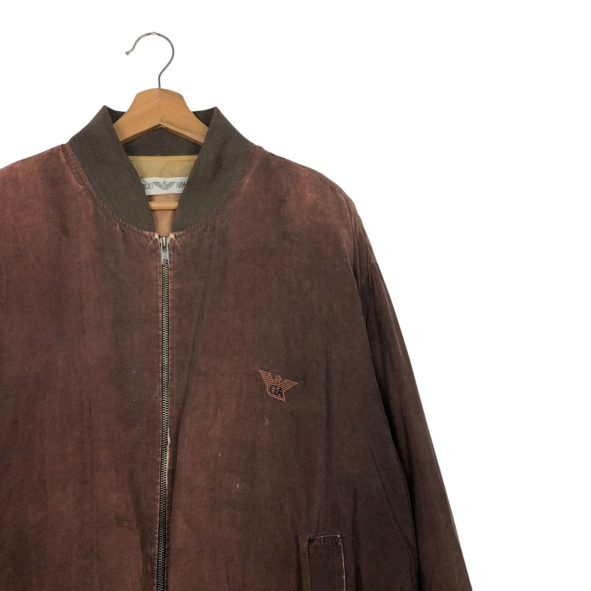 Giorgio Armani 🔥VINTAGE BOMBER JACKET GIRGIO ARMANI BIG LOGO EMBROIDERY Size US M / EU 48-50 / 2 - 8 Thumbnail
