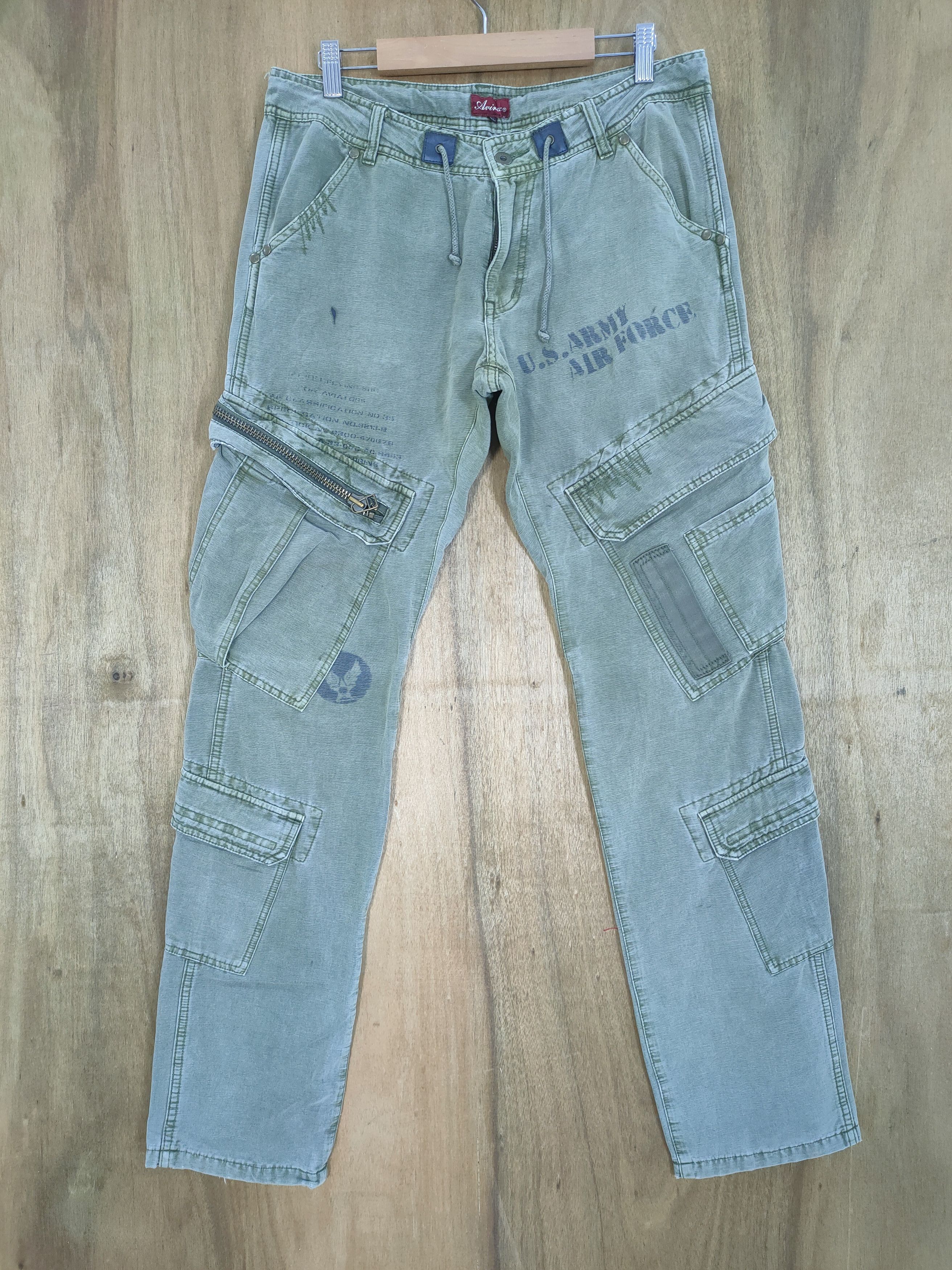 Avirex AVIREX GREEN MULTIPOCKET CARGO PANTS Size US 32 / EU 48 - 1 Thumbnail