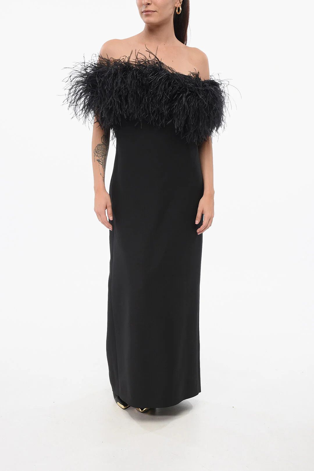 Valentino og1mm0426 Wool-Blend Dress in Black Size M / US 6-8 / IT 42-44 - 1 Thumbnail