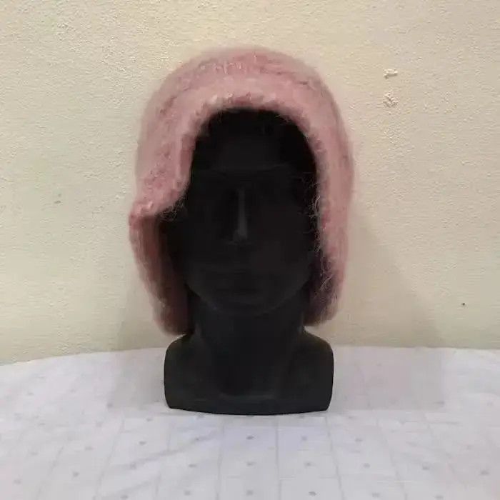 Japanese Brand Rare Design Knit Bucket Hat Size ONE SIZE - 3 Thumbnail