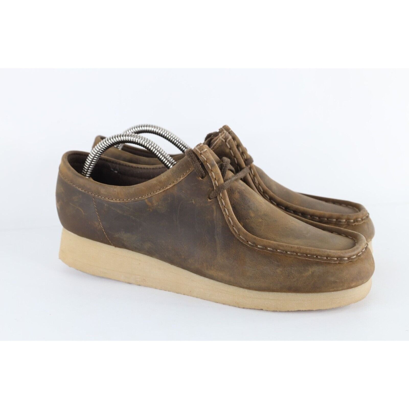 Clarks × Vintage Vintage Y2K Clarks Distressed Chunky Leather Wallaby Boots Size US 10 / IT 40 - 4 Thumbnail