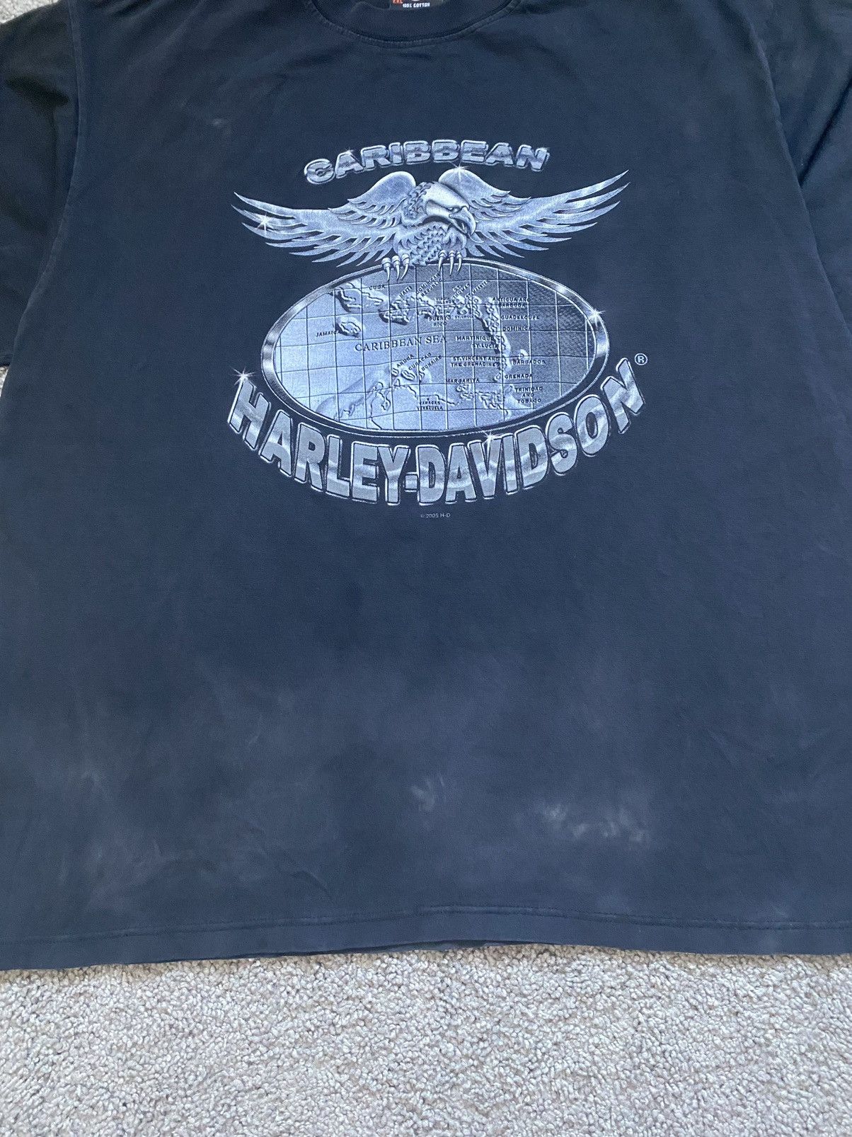 Harley Davidson × Vintage Vintage Faded Distressed Harley Davidson Tee Shirt Size US XXL / EU 58 / 5 - 4 Thumbnail