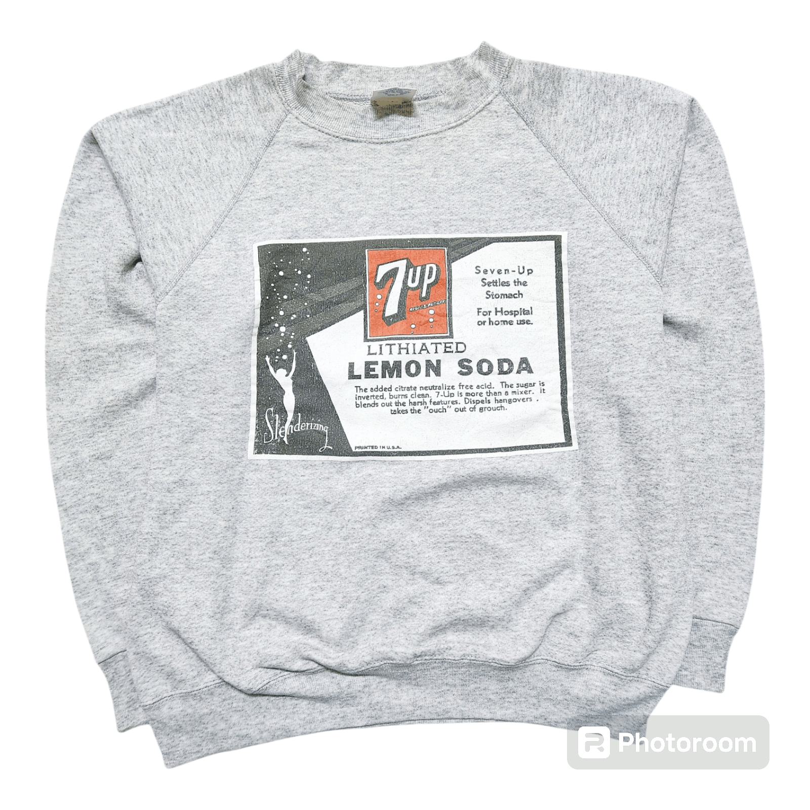 Vintage Vintage 7up Ads Grey Sweater Size US L / EU 52-54 / 3 - 1 Thumbnail