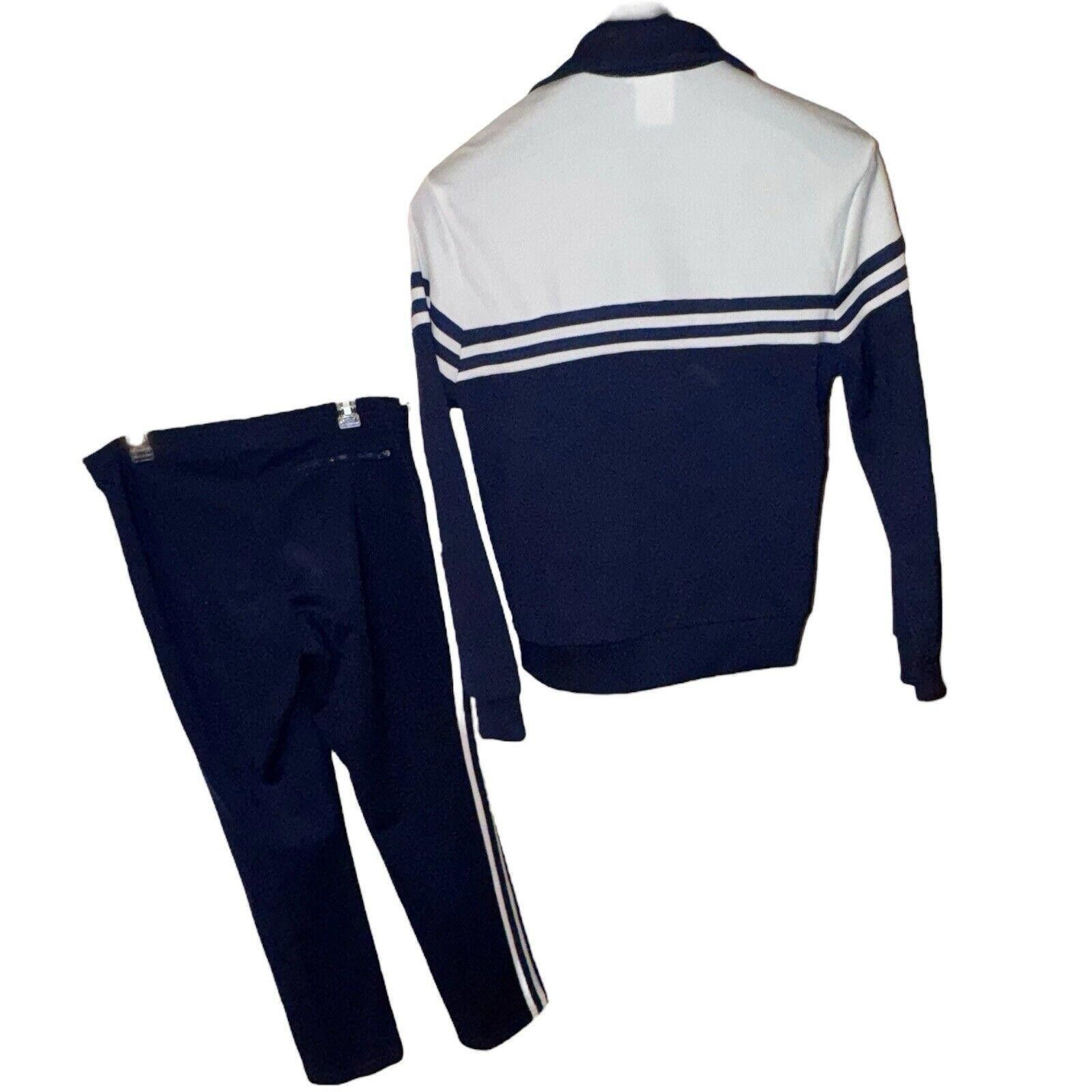 Speedo Vtg Speedo Track Jacket Pant Set Navy White Hirsch Weis Sz M Size US 32 / EU 48 - 4 Thumbnail