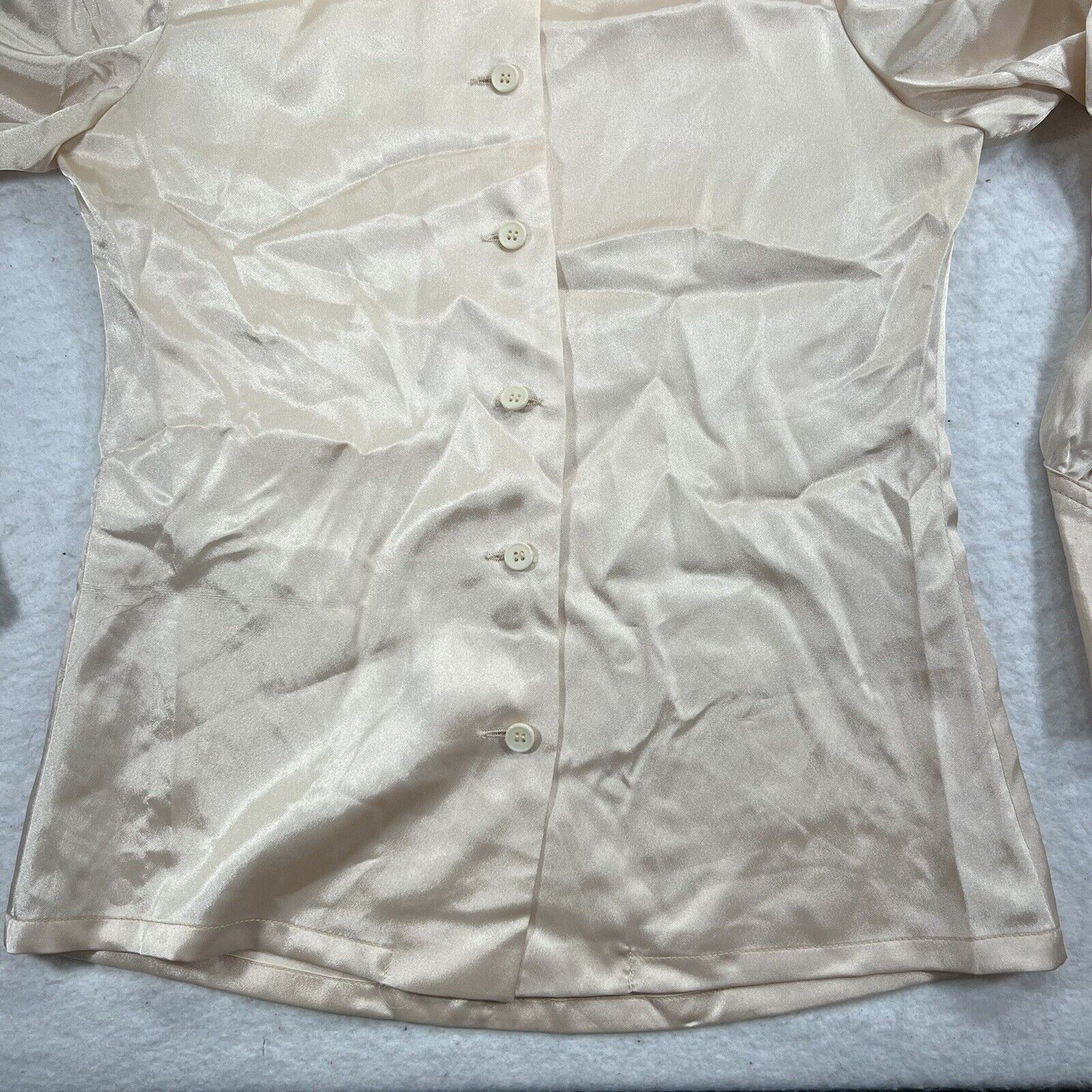 Vintage Vintage Cesare Piccini Italy Button Front Silk Ribbon Top Size S / US 4 / IT 40 - 5 Thumbnail