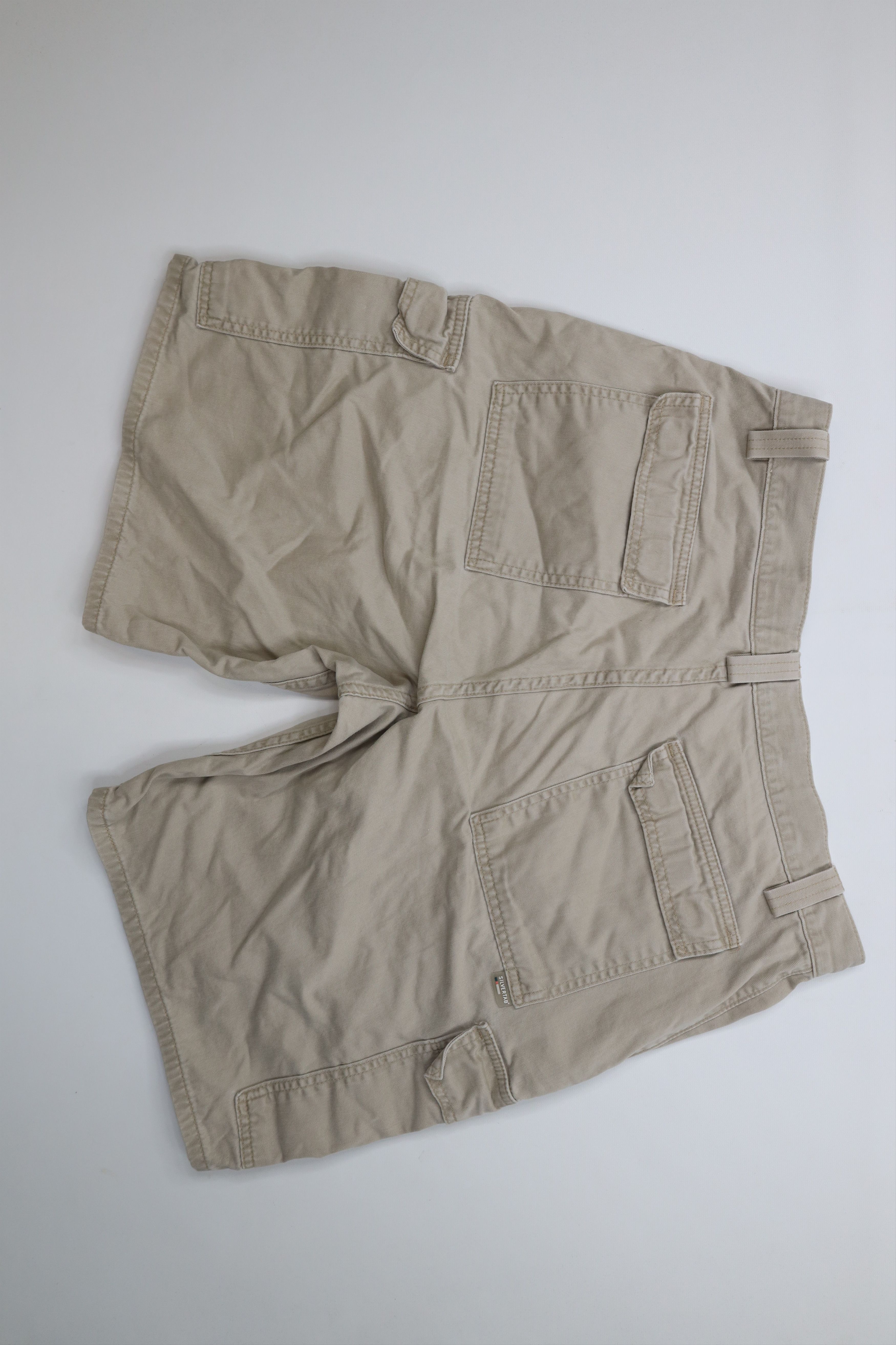 Levi's Vintage 90s Levis SilverTab Baggy Fit Cargo Shorts Beige Size US 34 / EU 50 - 11 Thumbnail