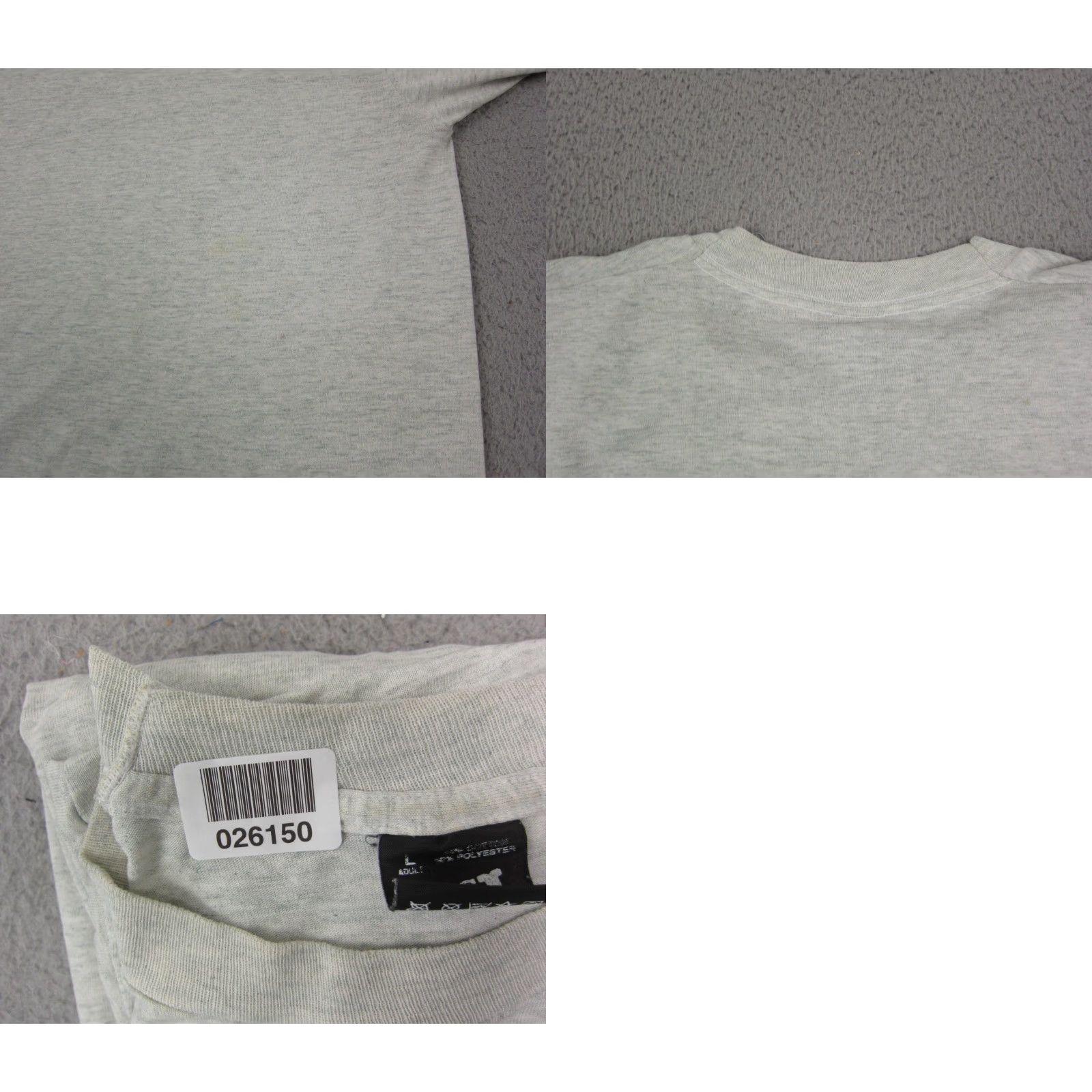 Fruit Of The Loom VINTAGE Fruit of the Loom Shirt Mens Large Gray University Logo Cotton Polyester Made in USA Size US L / EU 52-54 / 3 - 9 Thumbnail