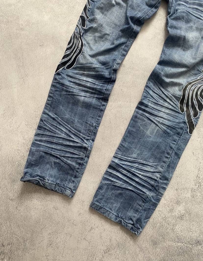 Japanese Brand Vintage Ed Hardy Style Y2K Distressed Denim Pants Size US 30 / EU 46 - 4 Thumbnail