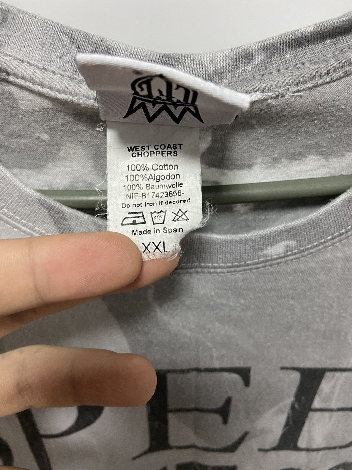 Vintage × West Coast Choppers West Coast Choppers Big Logo T Shirt Vintage made in Spain Size US XXL / EU 58 / 5 - 7 Thumbnail