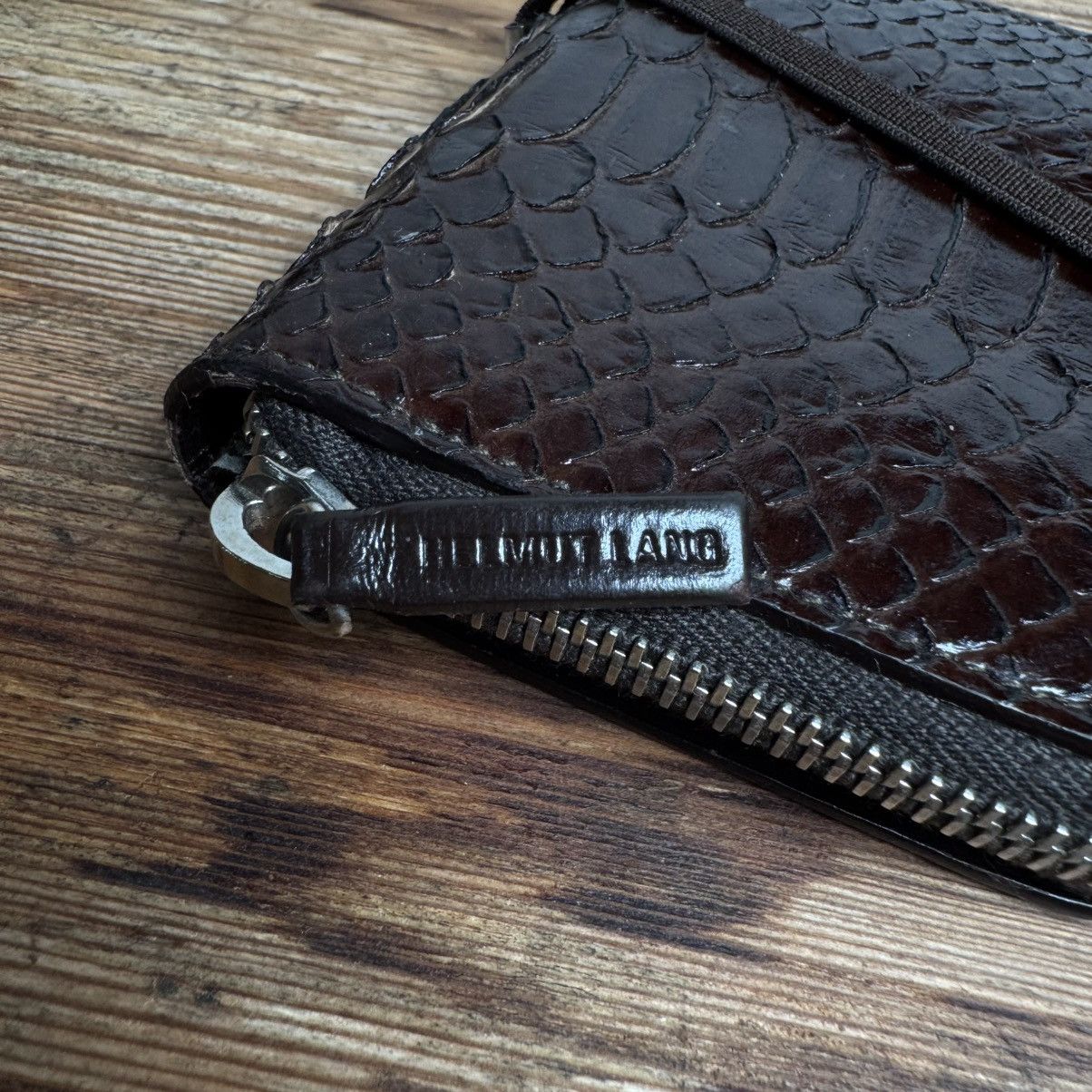 Helmut Lang Helmut Lang 2000’s Snake Skin Leather Zip-Up Wallet Size ONE SIZE - 7 Thumbnail
