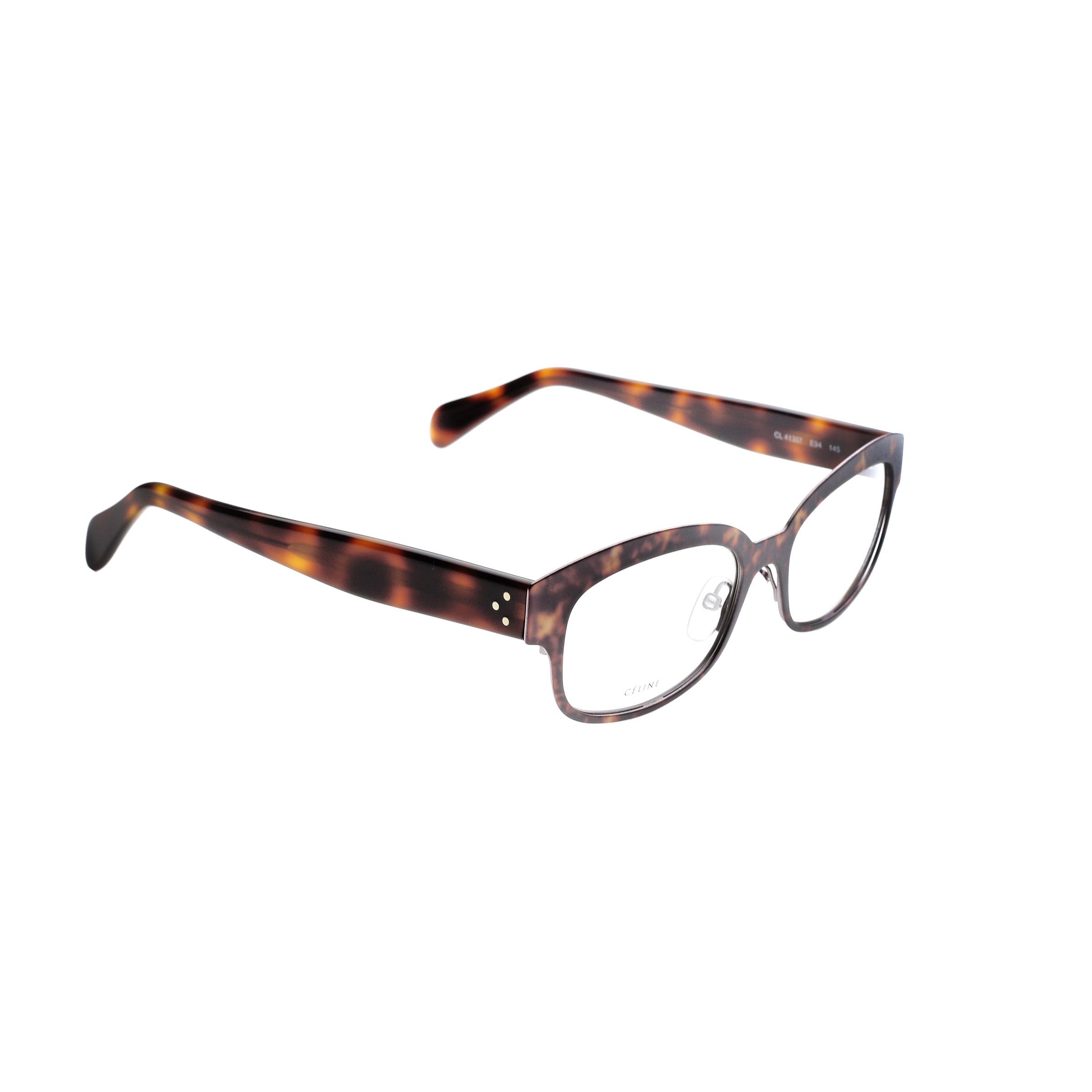 Celine Celine Havana Brown Square-Frame Bold Glasses Size ONE SIZE - 4 Thumbnail