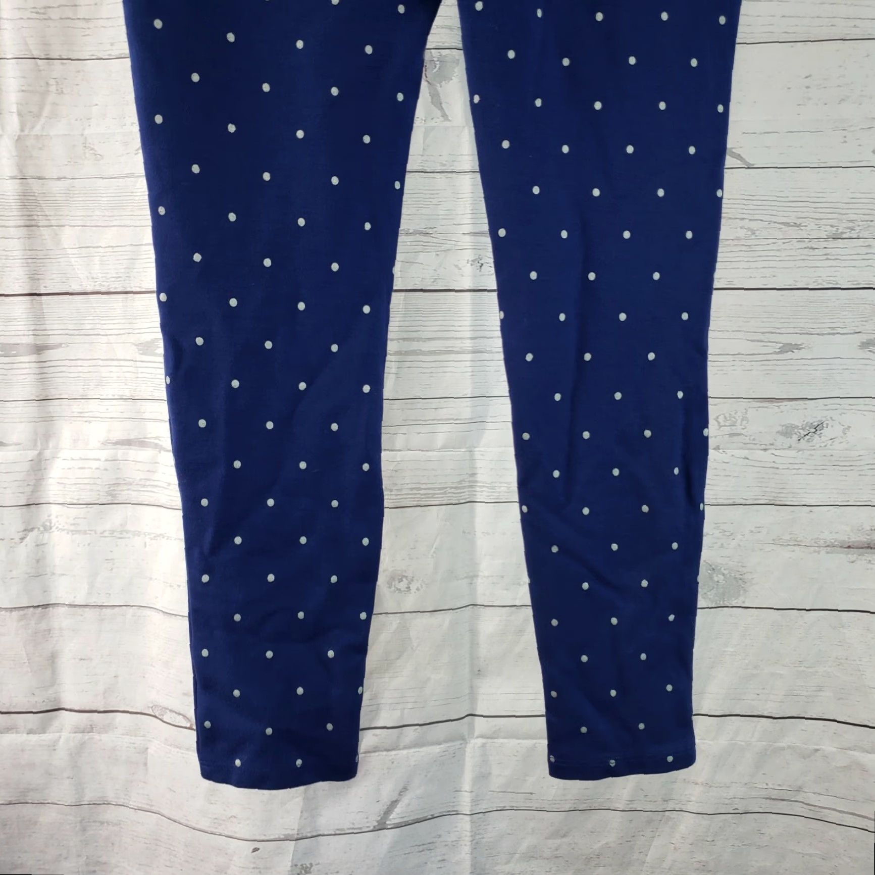 Vintage Chico's Womens Leggings Sz S Blue White Polka Dot Mid Rise Rayon Blend Pants Size 28" / US 6 / IT 42 - 4 Thumbnail