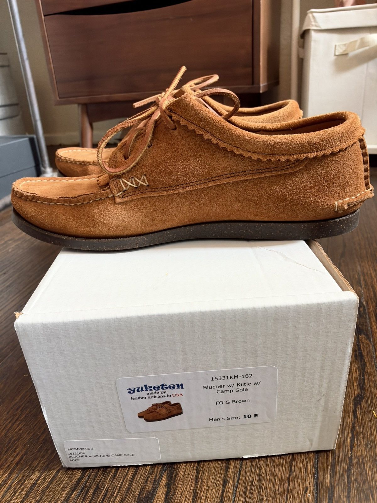 Yuketen Blucher W/Kiltie W/Camp sole FO G brown Size US 10 / EU 43 - 9 Thumbnail
