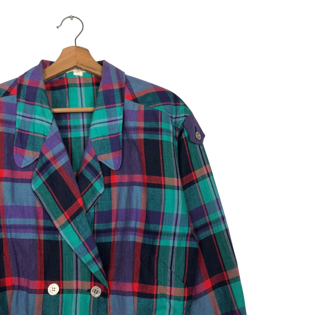 Japanese Brand 📌Vintage Bomber Jacket Chalet Blanc Tartan Issey Miyake Size US S / EU 44-46 / 1 - 7 Thumbnail