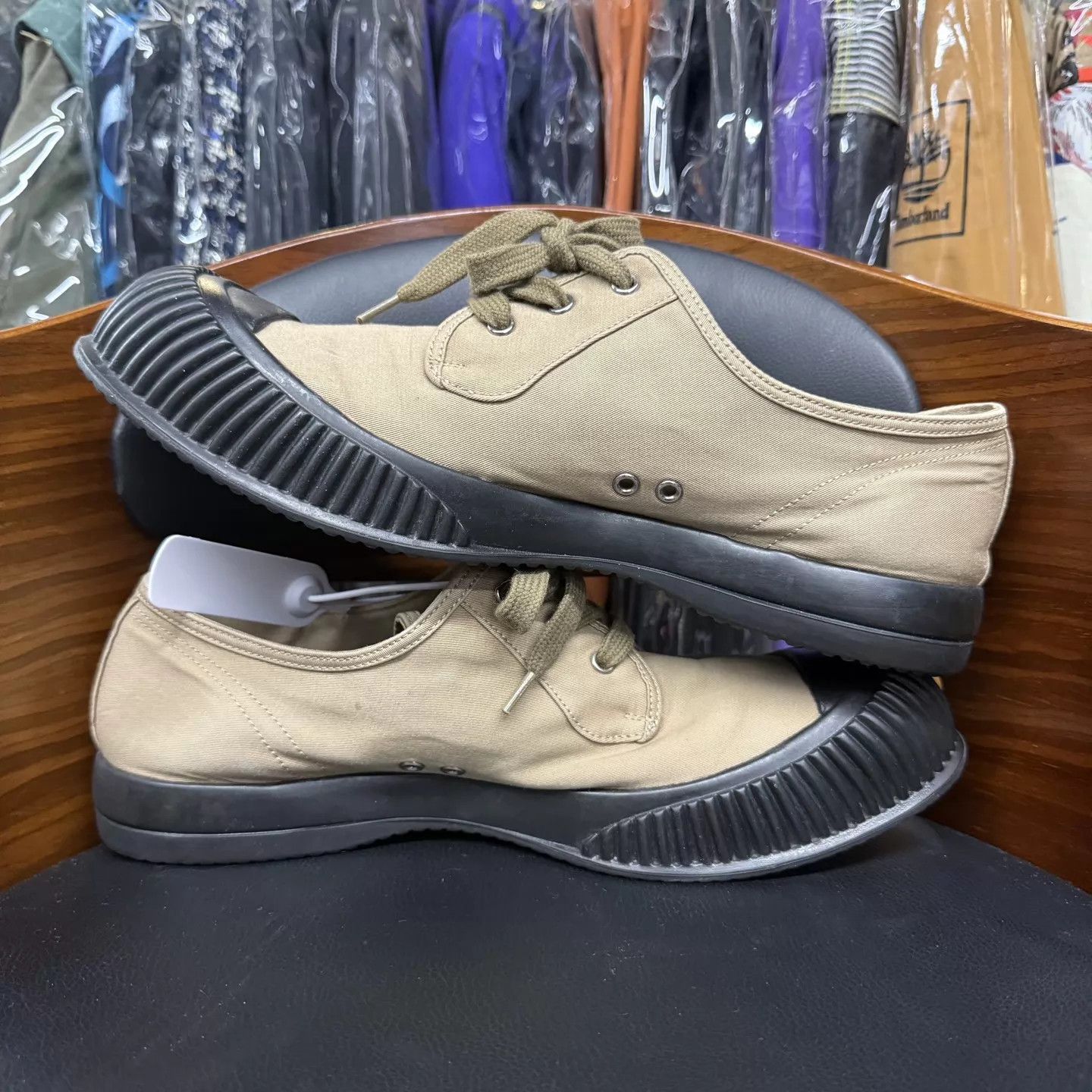 Prada Prada Canvas Cracker Shoes Khaki Brown 44 Mint Size US 11 / EU 44 - 7 Thumbnail