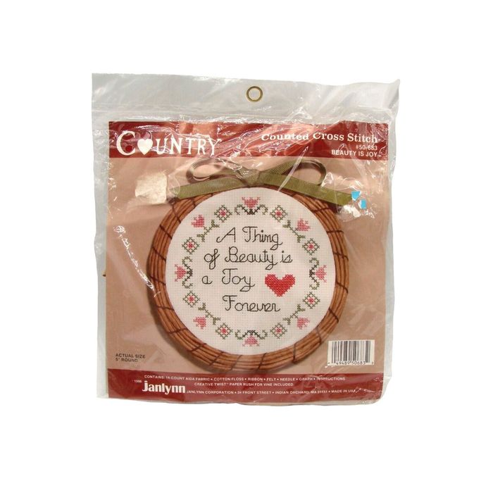 Vintage NEW Janlynn Counted Cross Stitch Kit A Thing Of Beauty Is A ...