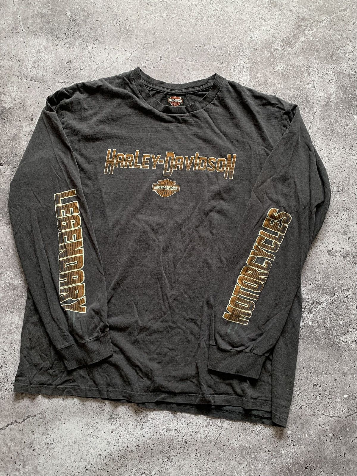 Harley Davidson × Vintage 🔥VINTAGE HARLEY DAVIDSON FADED LONG SLEEVE T-SHIRT Size US L / EU 52-54 / 3 - 2 Thumbnail