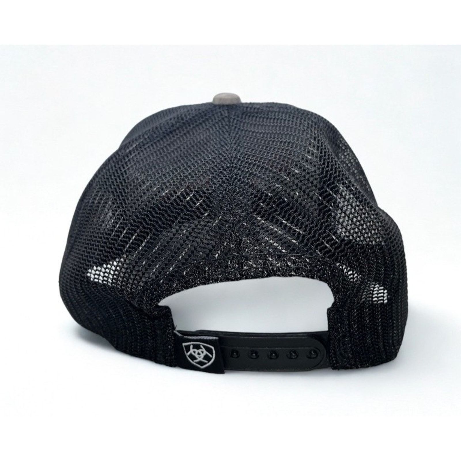 Ariat Ariat USA Flag Trucker Hat Gray Black Mesh Snapback Cap Size ONE SIZE - 6 Thumbnail