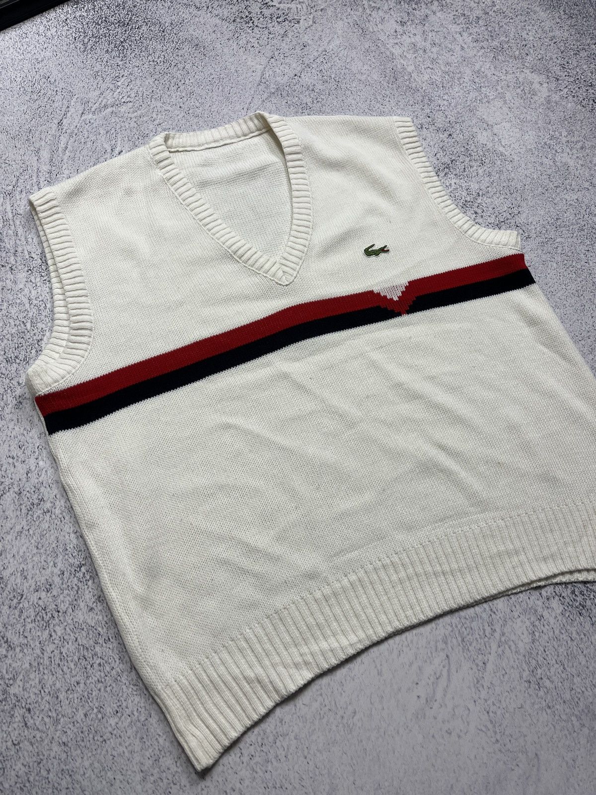 Lacoste Vintage 90’s Lacoste Vest Sweater Made in France Acrylic Size US M / EU 48-50 / 2 - 4 Thumbnail