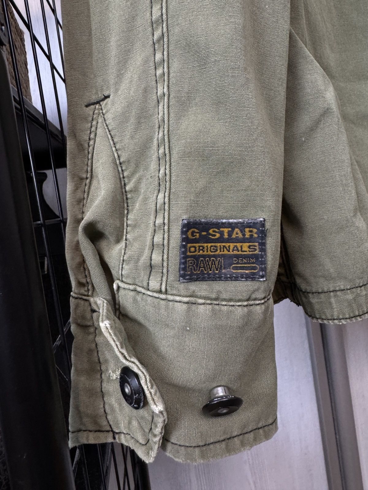 G-Star G-Star Raw vintage faded cotton trench overshirt jacket Size US XL / EU 56 / 4 - 12 Thumbnail