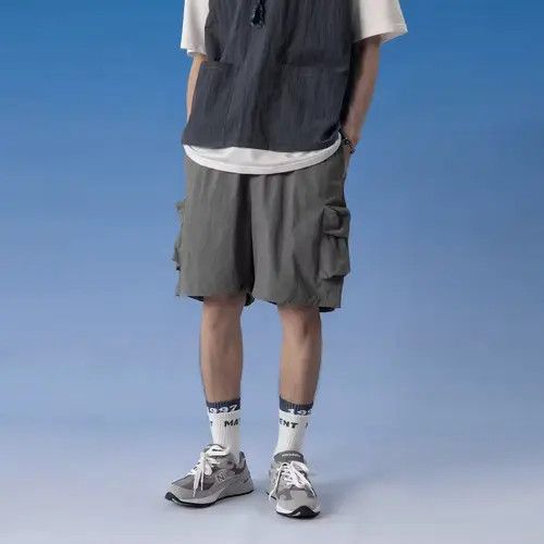 Japanese Brand 20SS Indigo Union Japan Grey Waterproof Aloha Shorts Size US 32 / EU 48 - 4 Thumbnail
