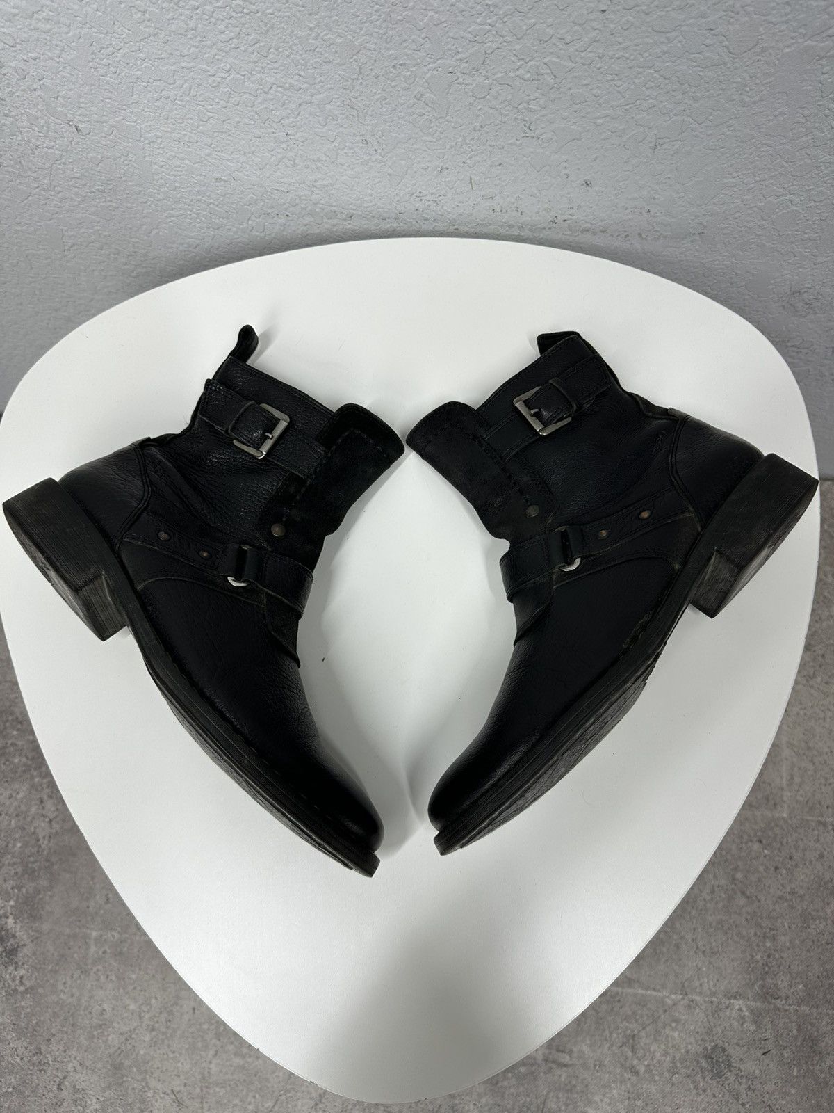 Ecco AS 98 Vibe Artisan Black Leather Side Zip Ankle Biker Boots Size US 9 / EU 42 - 10 Thumbnail