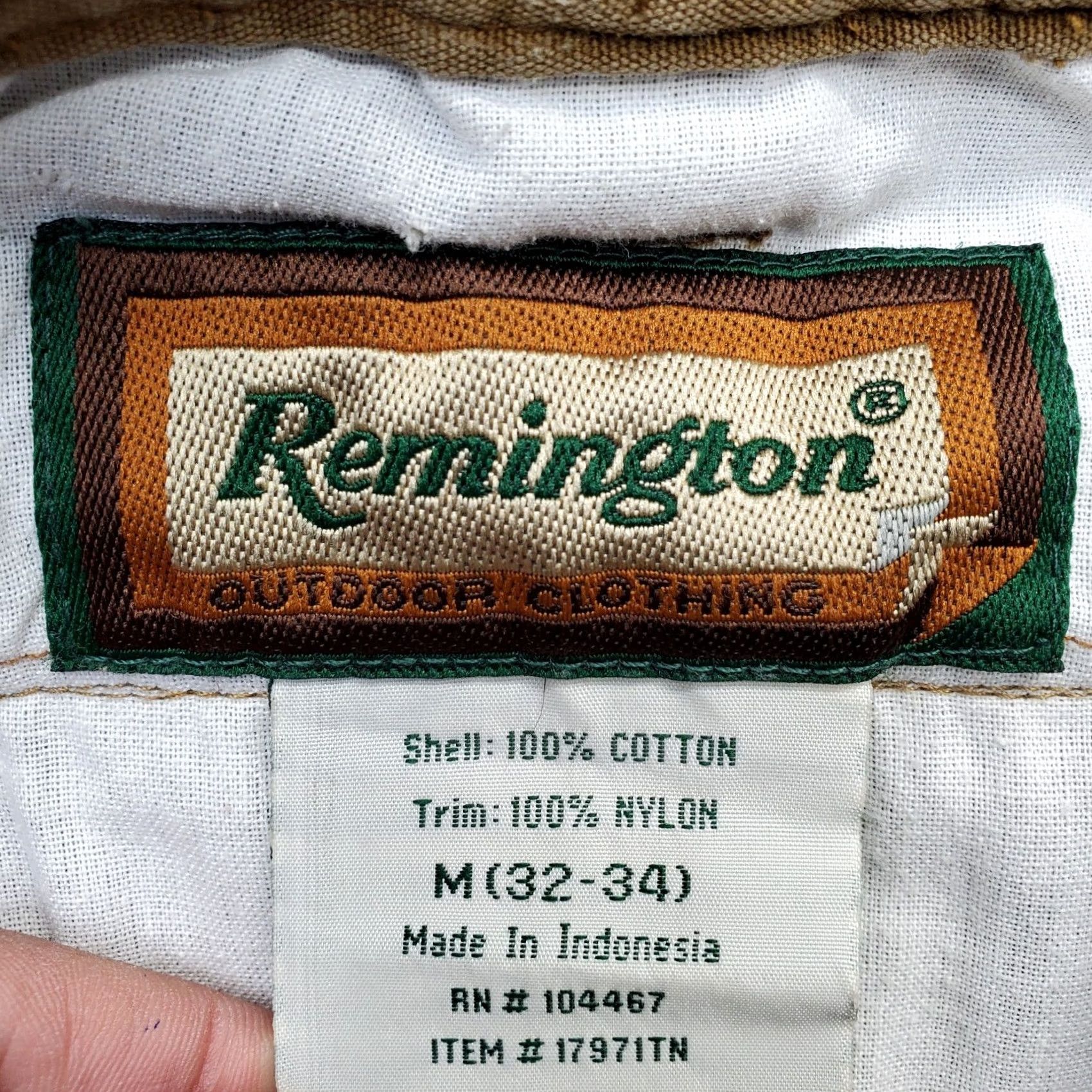 Vintage Remington Hunting Pants Mens M Tan Cotton Solid Slash Pockets Comfort Fit Size US 31 - 7 Thumbnail