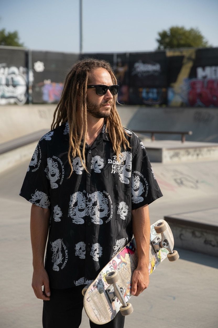Dogtown 🐲 90’s🔥DOGTOWN BLACK DRAGON Short sleeve Skate Size US XL / EU 56 / 4 - 1 Thumbnail