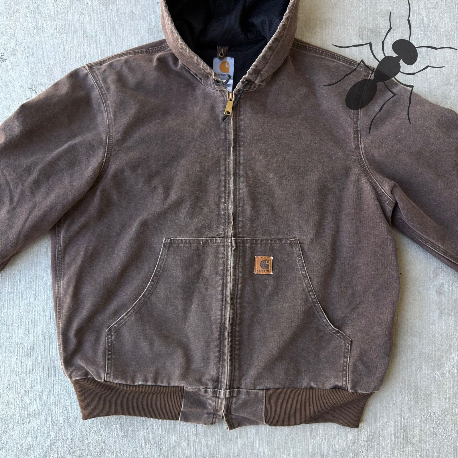 Carhartt × Vintage Carhartt J160 CHT brown hooded work wear jacket Size US L / EU 52-54 / 3 - 4 Thumbnail