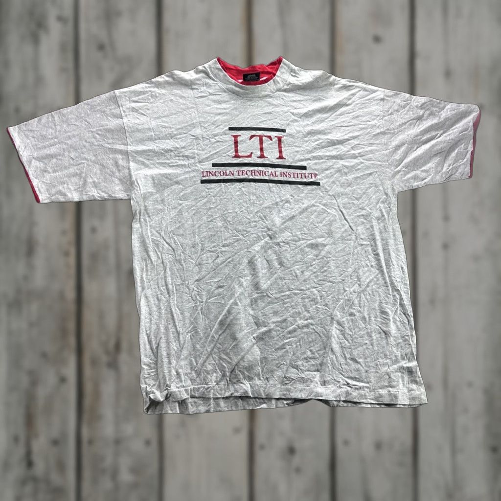 Vintage VINTAGE Signal Sports Lincoln Technical Institute LTI Shirt 2XL Gray Red Ringer Tee 90s Mens Size US XXL / EU 58 / 5 - 1 Thumbnail