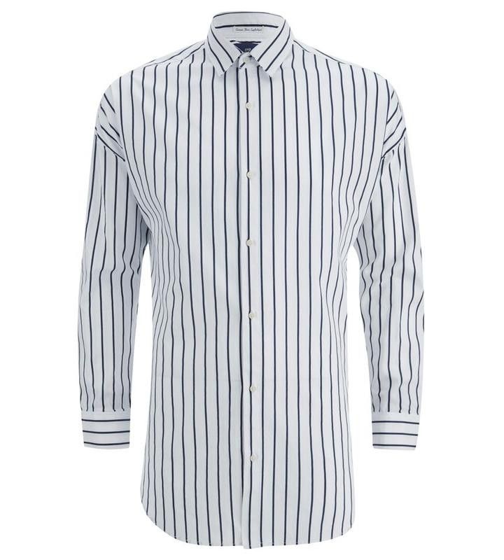 Scotch & Soda Scotch&Soda Long Fit button Shirt Striped White M / XL Size US M / EU 48-50 / 2 - 1 Thumbnail