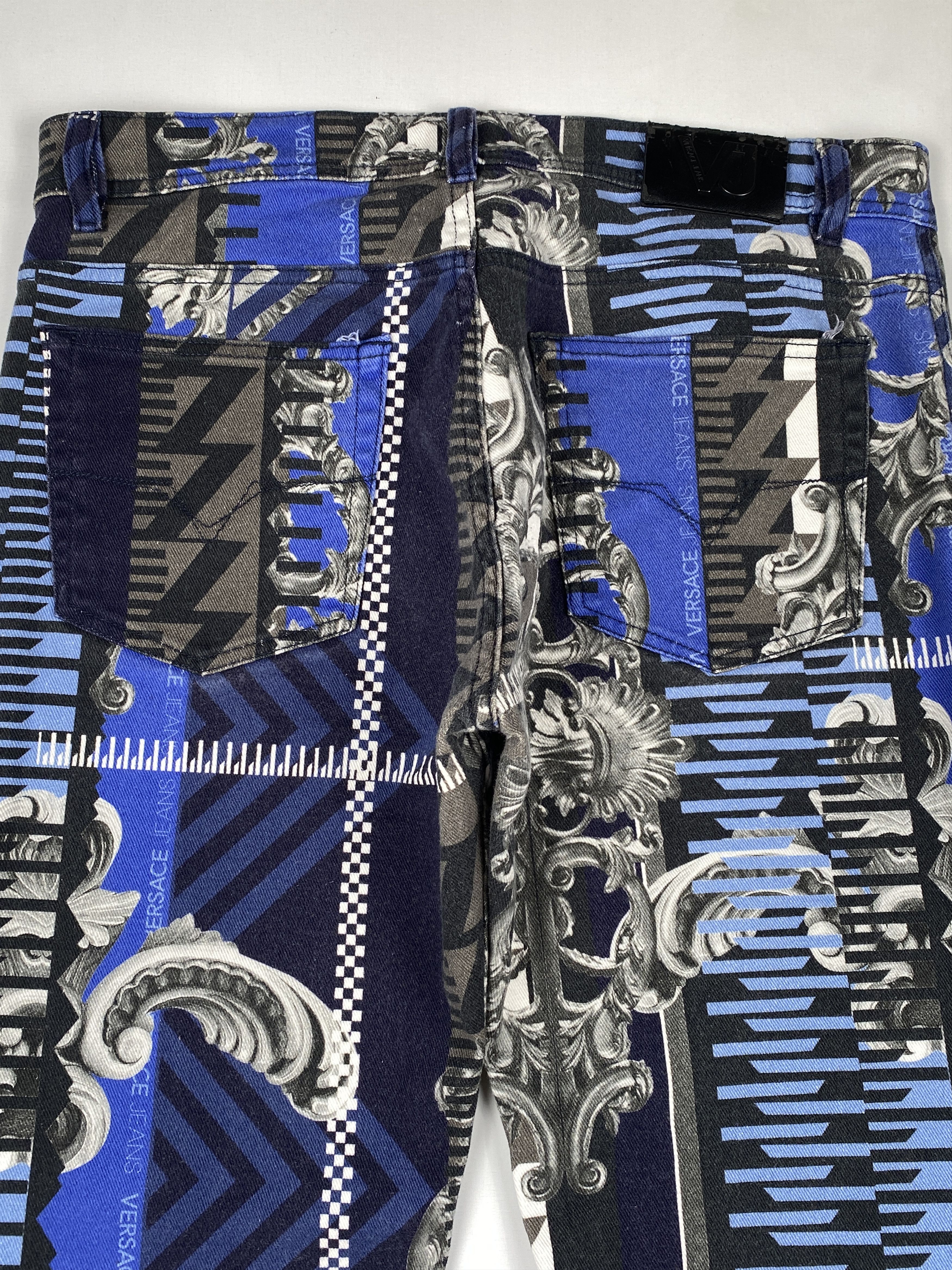 Versace Jeans Couture Patterned Slim Fit Jeans Size US 34 / EU 50 - 9 Thumbnail