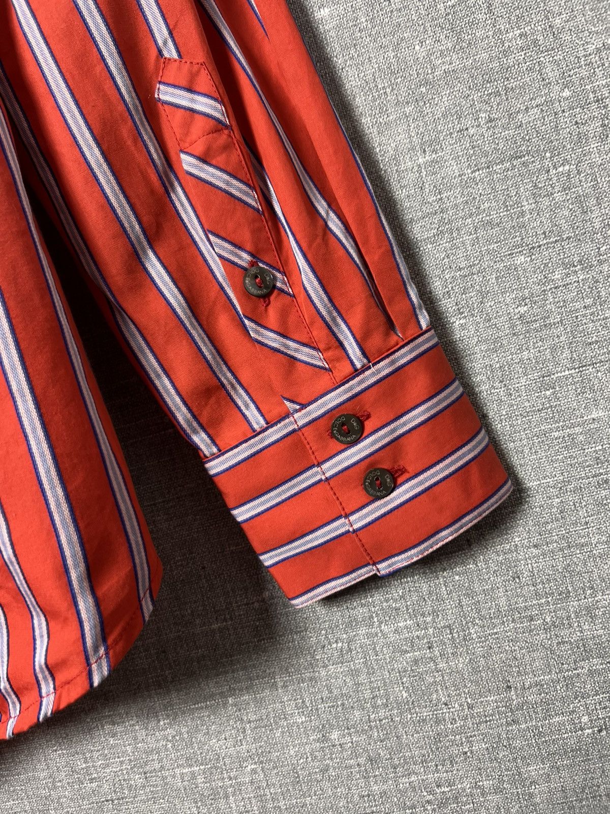 Dolce & Gabbana Dolce Gabbana Button Striped Shirt Big Logo Ultra Sports D&G Size US S / EU 44-46 / 1 - 5 Thumbnail
