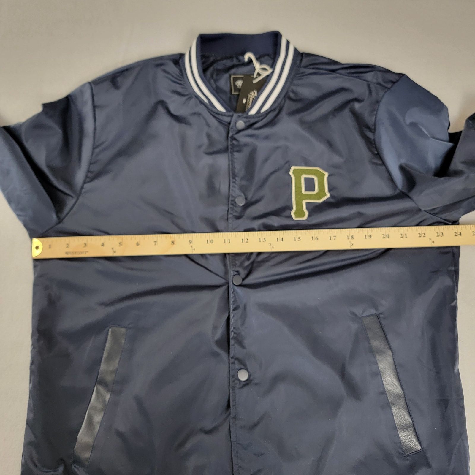 Primitive Primitive Clothing Dirty P Men Navy Satin Varsity Jacket Lg Size US L / EU 52-54 / 3 - 6 Thumbnail