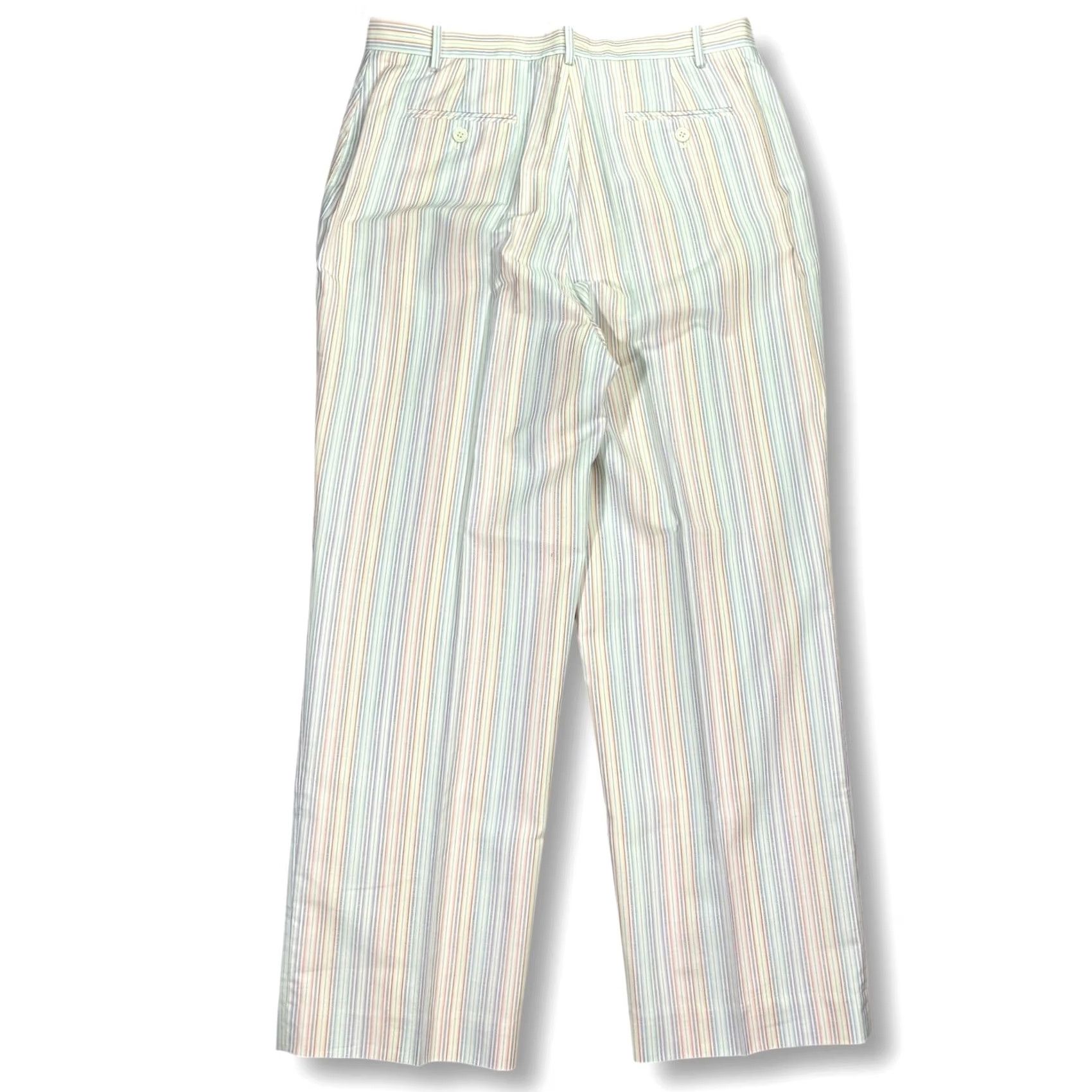 Brooks Brothers Brooks Brothers Women's Wide Leg Dress Pants Pastel Striped 12 Size 34" / US 12 / IT 48 - 2 Thumbnail