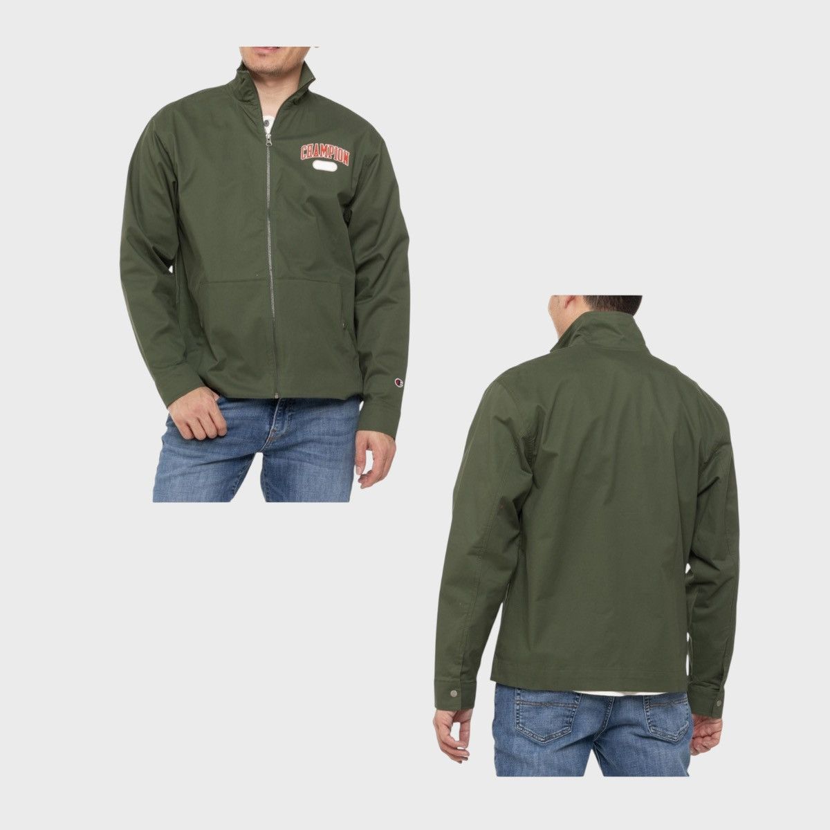 Champion Champion Sideline Mens Green Full Zip Jacket Sz L Size US L / EU 52-54 / 3 - 5 Thumbnail