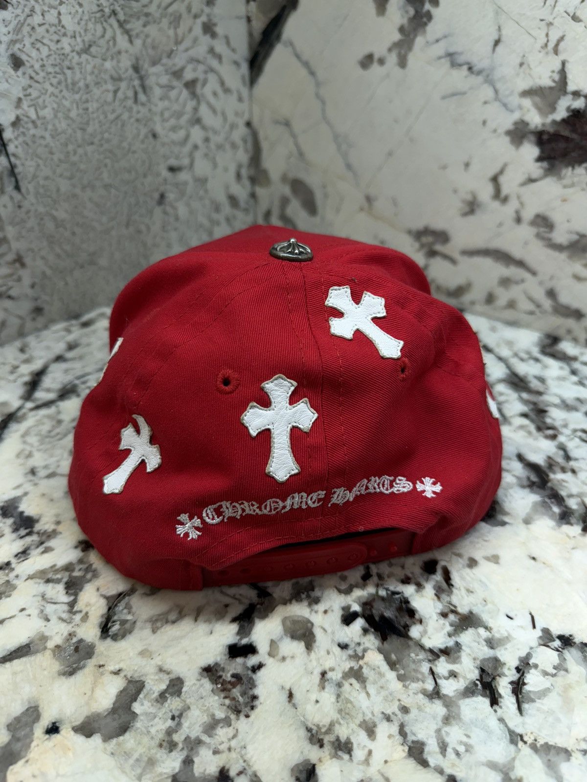 Chrome Hearts Chrome Hearts Cross Patch Hat Red White Baseball Cap Size ONE SIZE - 7 Thumbnail