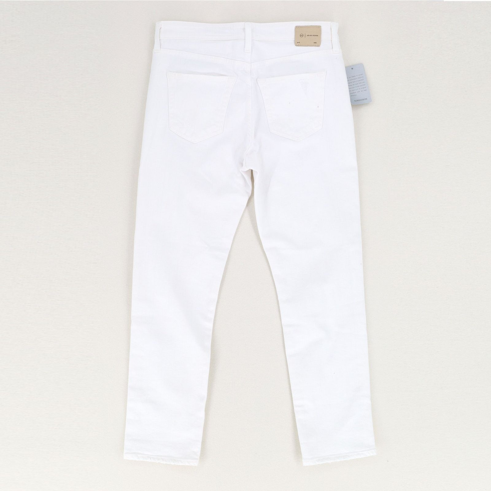 AG Jeans AG Jeans Women White Denim Ex-Boyfriend Slim Crop Jeans 28R Size 28" / US 6 / IT 42 - 6 Thumbnail