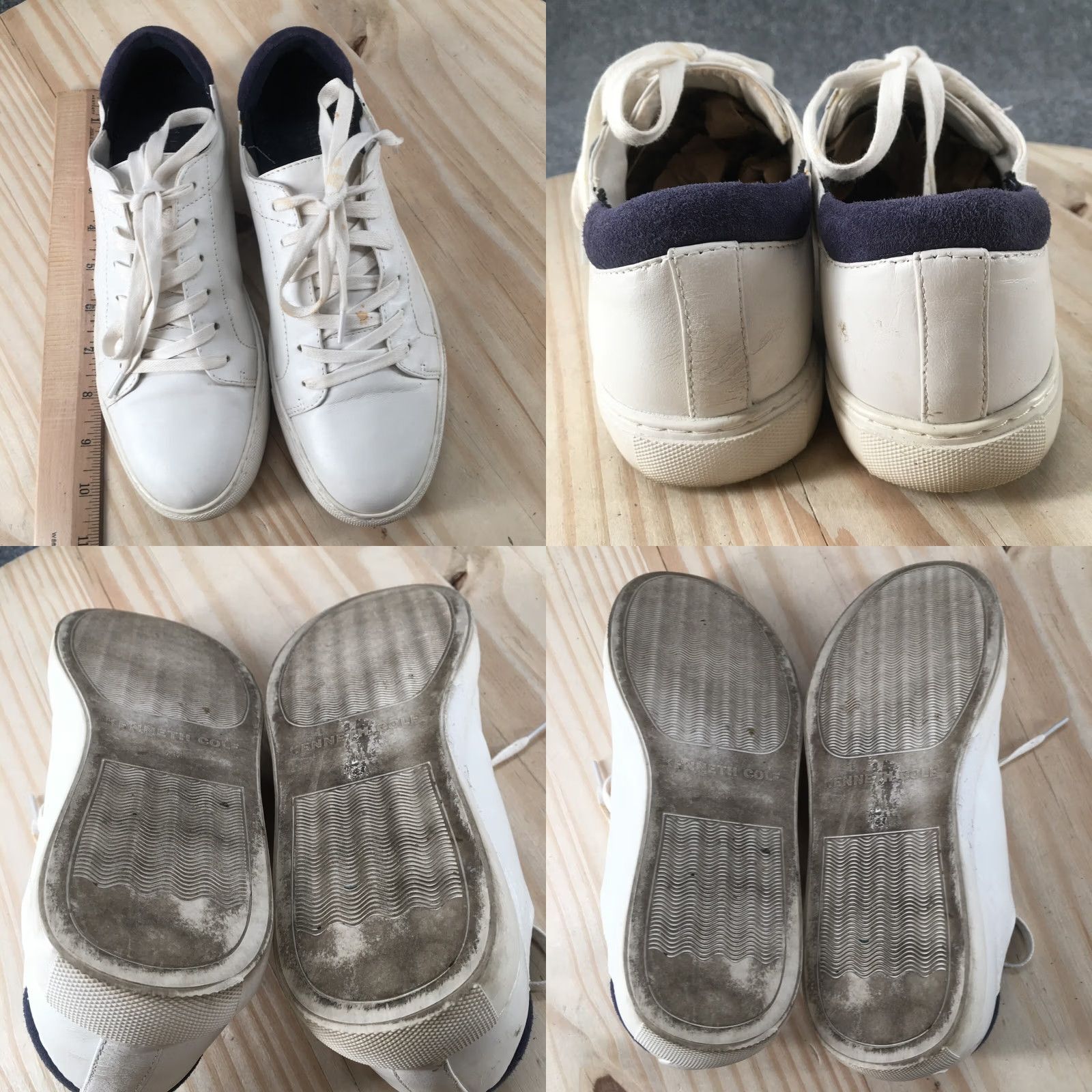 Kenneth Cole Kenneth Cole Shoes Womens 7 M Kam Casual Low Top Sneakers White Leather Lace Up Size M / US 6-8 / IT 42-44 - 8 Thumbnail
