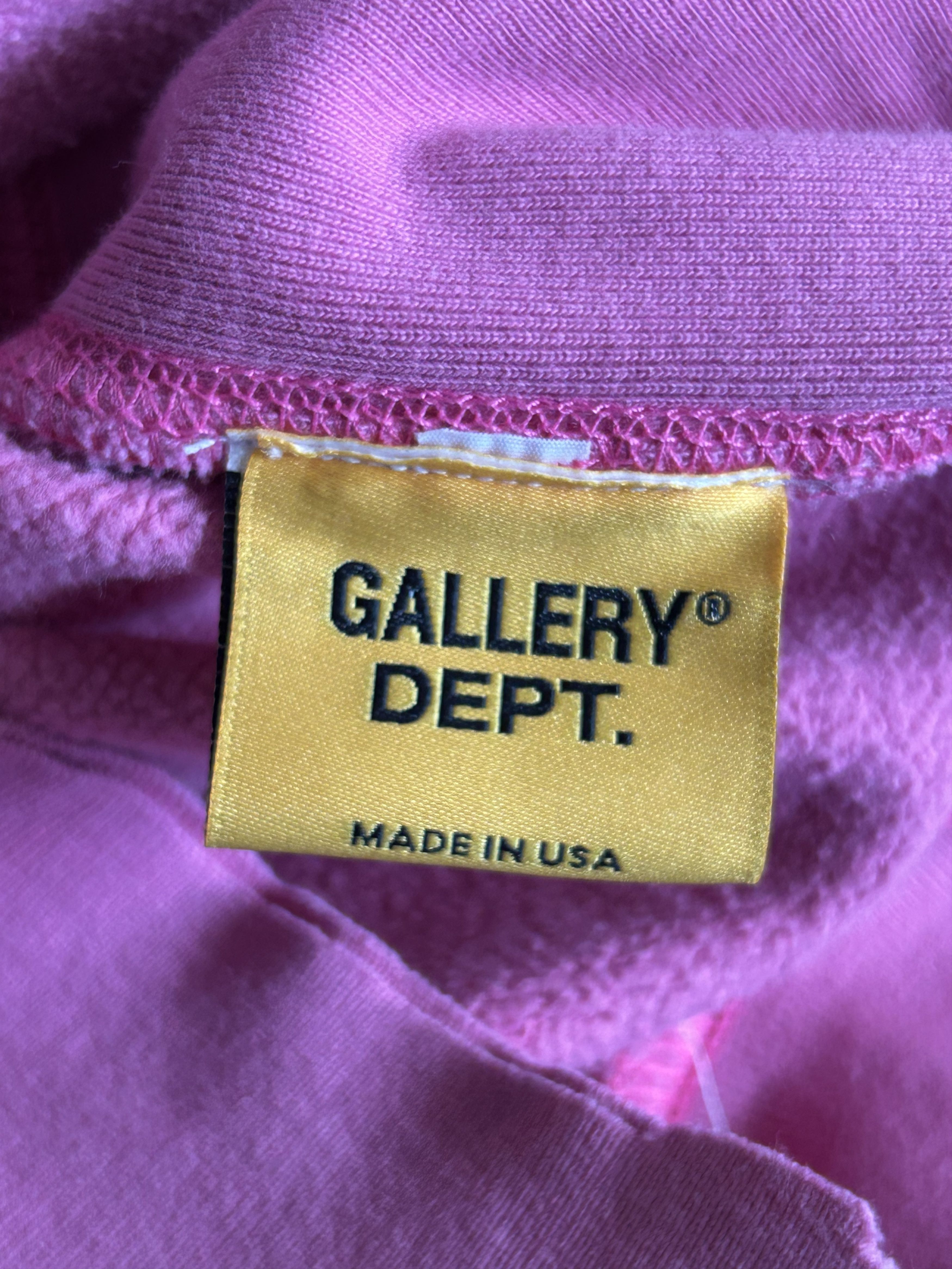 Gallery Dept. Gallery Dept Pink & Black DEPT Logo Cut Off Hoodie Size US S / EU 44-46 / 1 - 4 Thumbnail