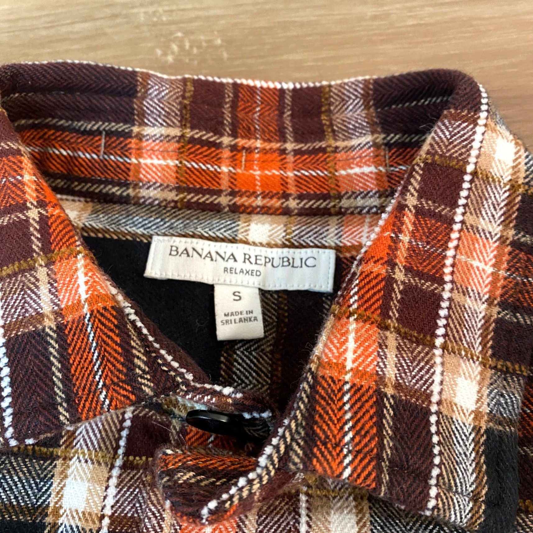 Banana Republic VINTAGE Banana Republic Flannel Shirt Mens S Relaxed Fit Plaid Orange Brown Long Sleeve Button-Up Casual Fall Outdoors Mens Size US S / EU 44-46 / 1 - 2 Thumbnail
