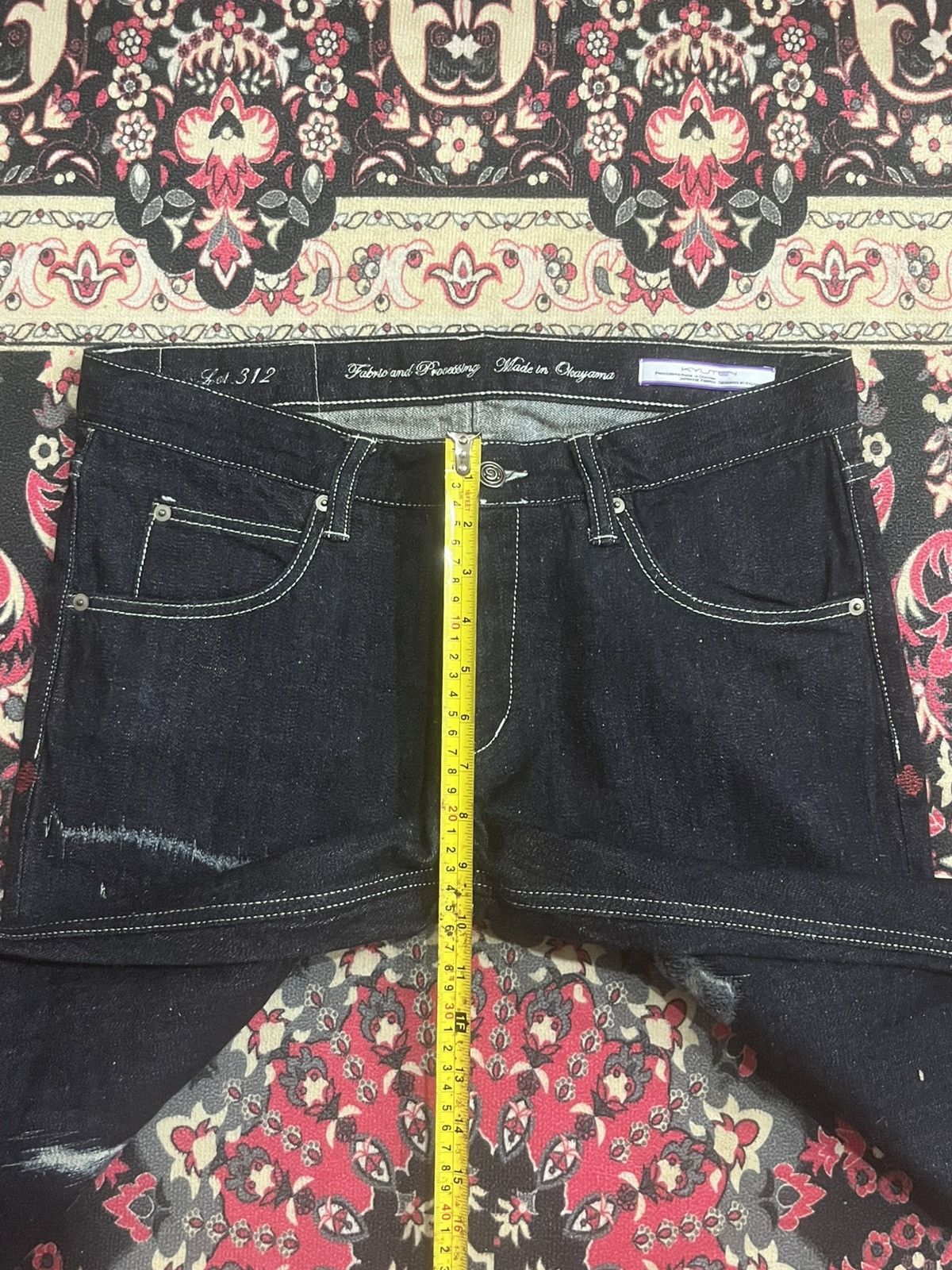 Kapital Vintage Japan Kyuten Okayama Dark Washed Sashiko Stitch Jean Size US 32 / EU 48 - 15 Thumbnail