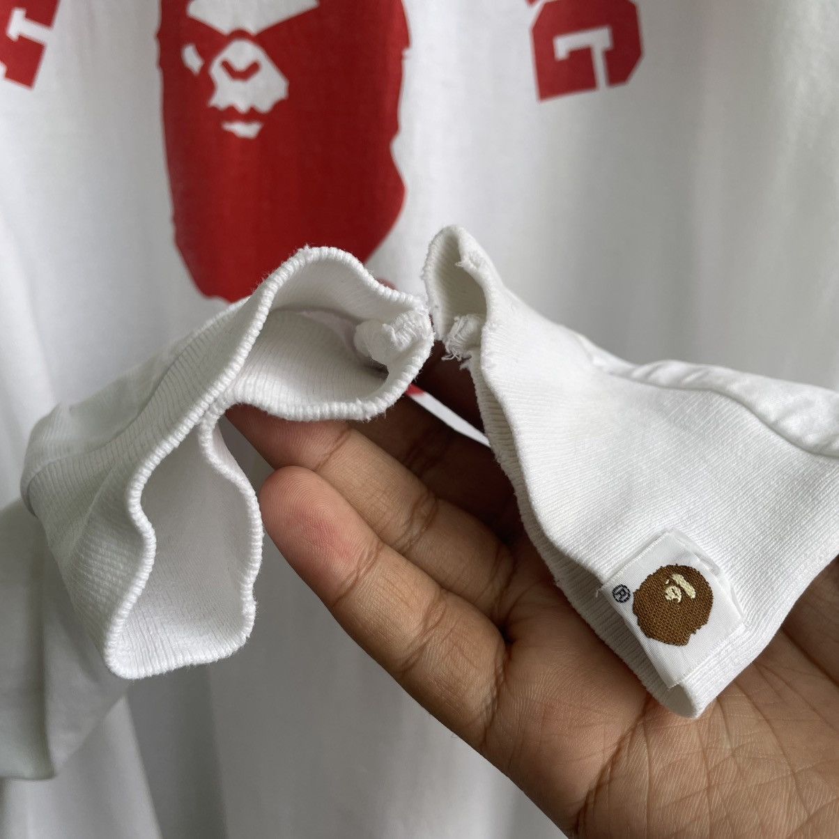 Bape Vintage OG BAPE Mad Face College Tee Shirt Size US L / EU 52-54 / 3 - 10 Thumbnail