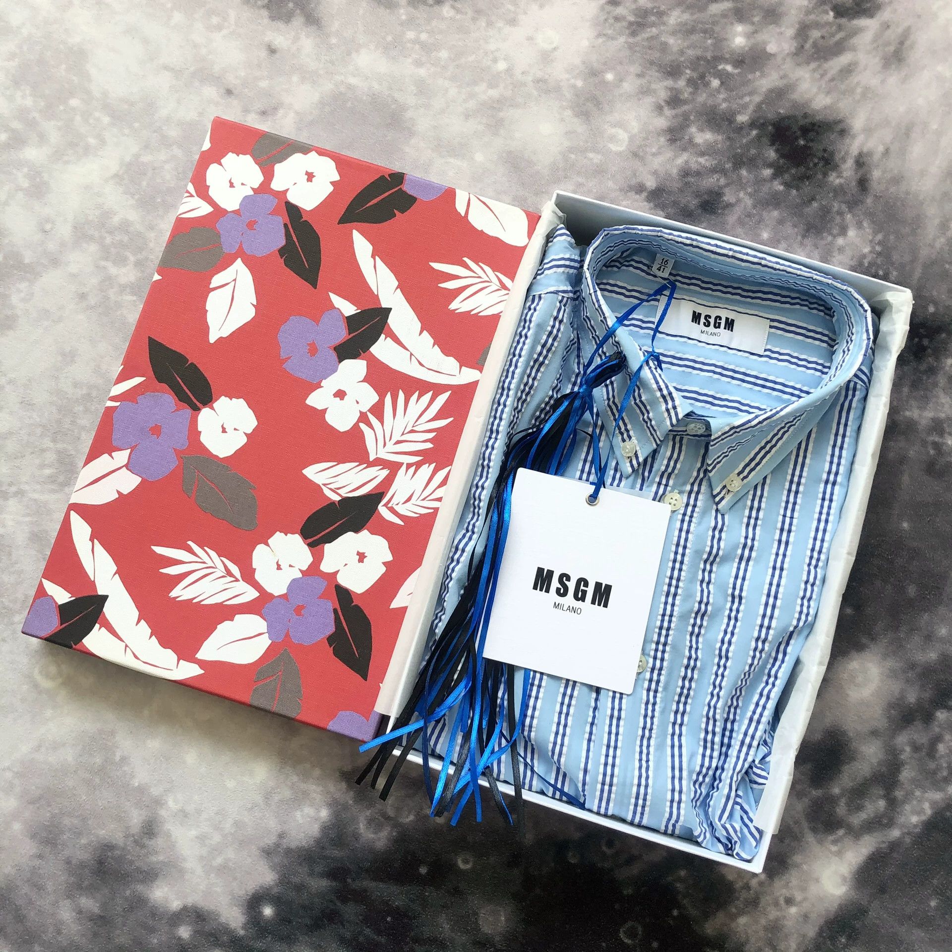MSGM MSGM Striped Seersucker Men's Long-Sleeve Shirt Size US M / EU 48-50 / 2 - 1 Thumbnail