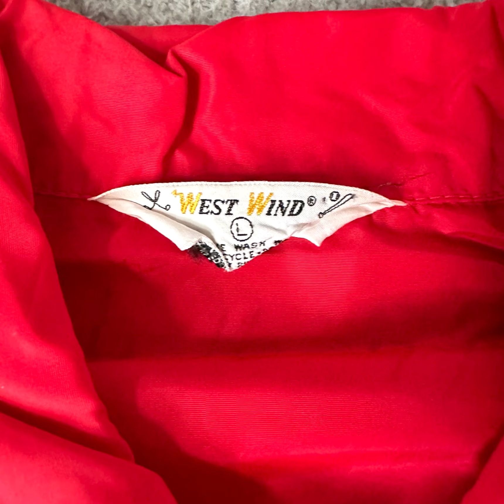 Vintage VINTAGE West Wind Bomber Jacket Mens Large Red Satin Nylon Golf 90s USA Size US L / EU 52-54 / 3 - 6 Thumbnail