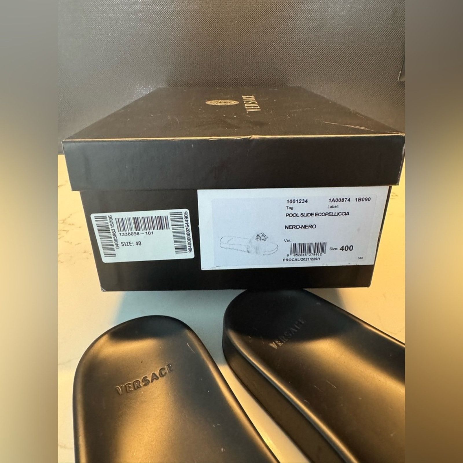 Versace Versace la Medusa fur slide sandals black logo size 40 Size US 9.5 / IT 39.5 - 3 Thumbnail