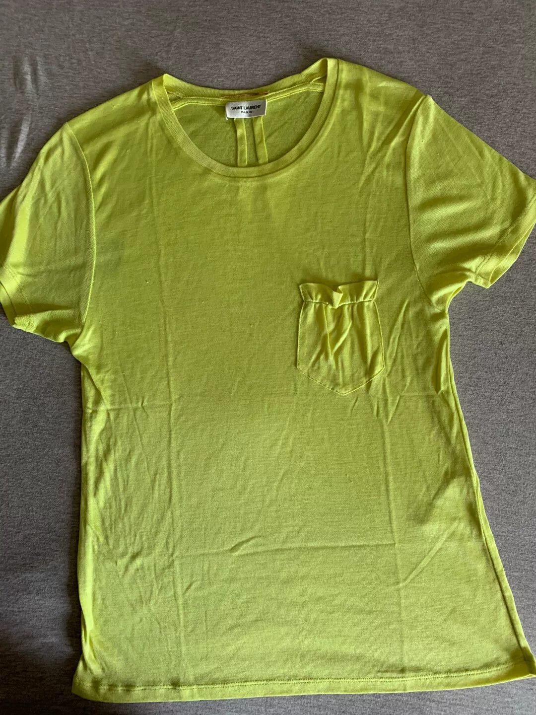 Saint Laurent Paris Saint Laurent Neon Silk T-Shirt Set. Size XS / US 0-2 / IT 36-38 - 1 Thumbnail