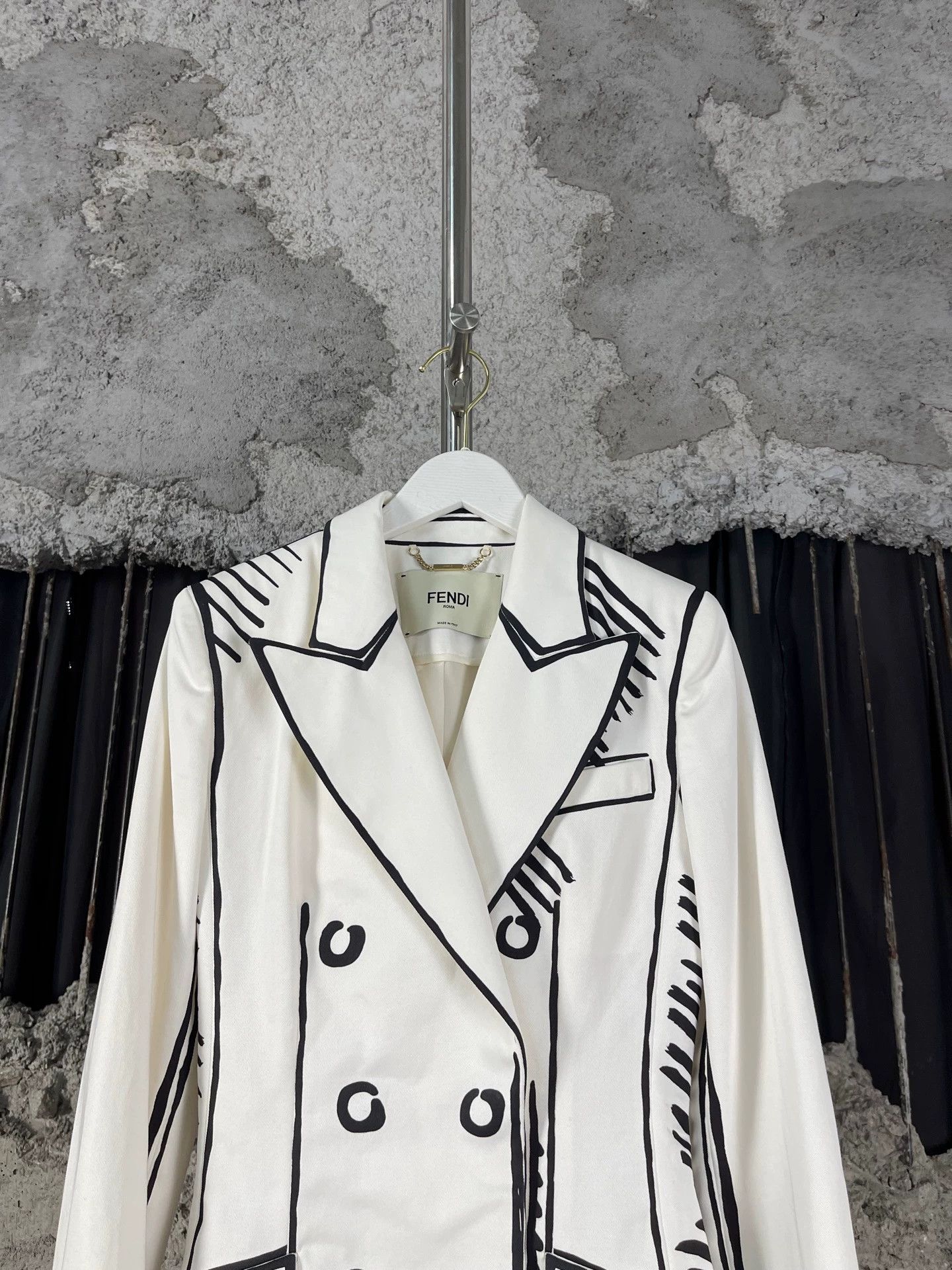 Fendi Fendi Double-Breasted Suit Jacket 36 99 New Size XS / US 0-2 / IT 36-38 - 3 Thumbnail