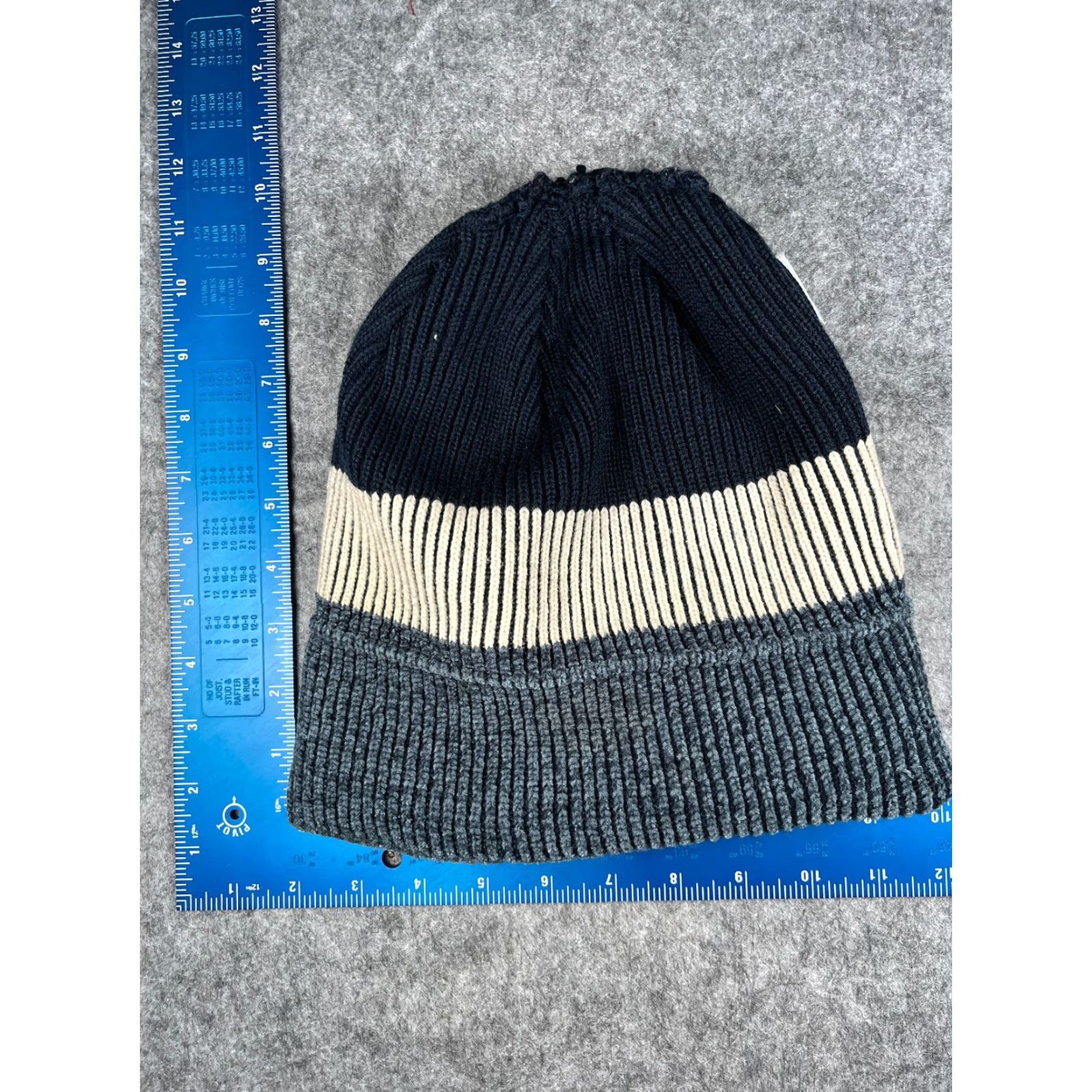 Vintage Adult Beanie Toque One Size Blue Knit Acrylic Blend Winter Snow Ski Outdoors Size ONE SIZE - 4 Thumbnail