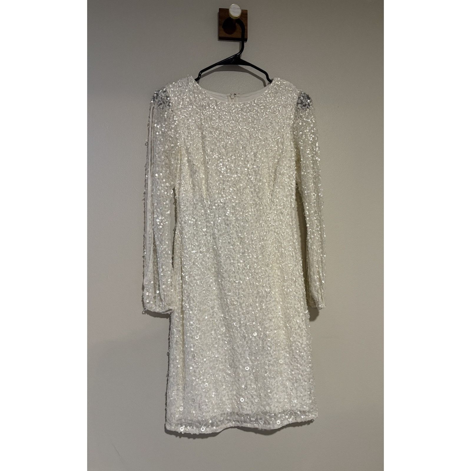 Adrianna Papell ADRIANNA PAPELL Womens Silver Mini Sheath Dress Size: 2 Size XS / US 0-2 / IT 36-38 - 1 Thumbnail